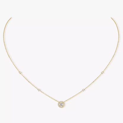 [LUCKY LOVE]Diamond Necklace 0,20ct Brilliant Shape Joy