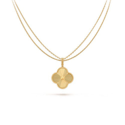 [LUCKY LOVE]CLOVER 25MM PEDANT NECKLACE GOLD