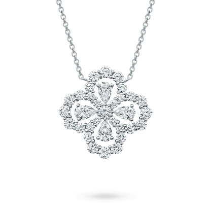 [LUCKY LOVE]LOOP NECKLACE FULL MOTIF DIAMOND 16MM MULTIPLE COLORS