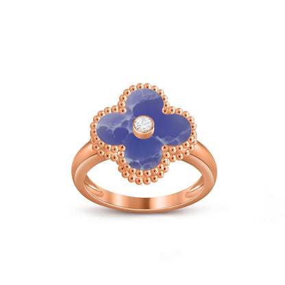 [LUCKY LOVE]CLOVER DIAMOND RING ROSE GOLD COLLECTION