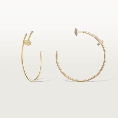 [LUCKY LOVE]JUSTE HALF DIAMOND LARGE EARRINGS