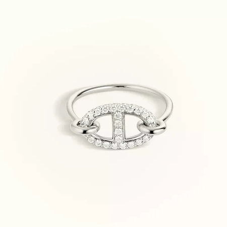 [LUCKY LOVE]RONDE SMALL SILVER DIAMOND RING