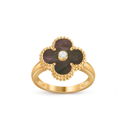 [LUCKY LOVE]CLOVER DIAMOND RING GOLD COLLECTION