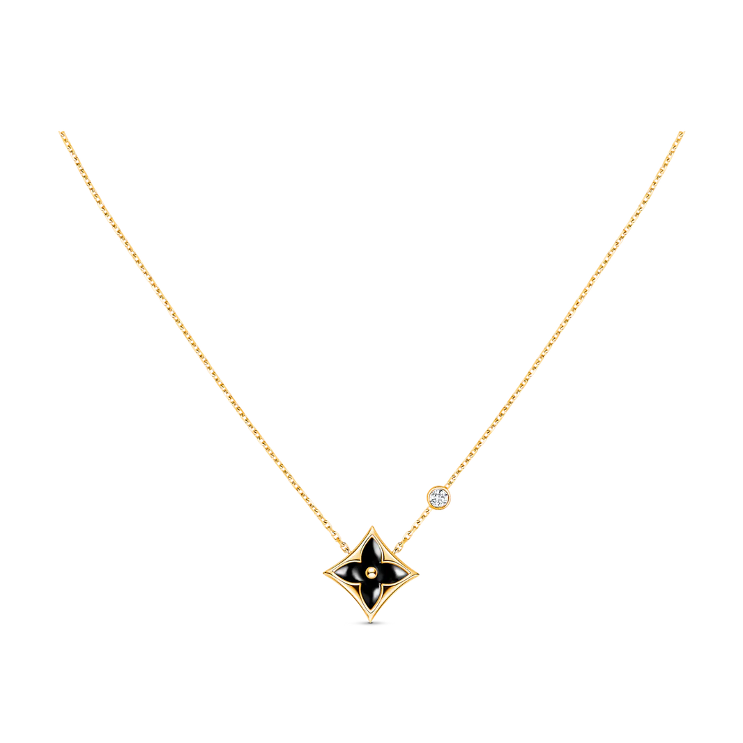 [LUCKY LOVE]STAR BLACK MOP NECKLACE