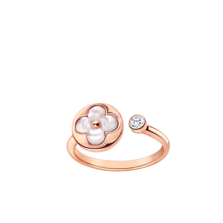 [LUCKY LOVE]SUN 1 DIAMOND PINK MOP RING