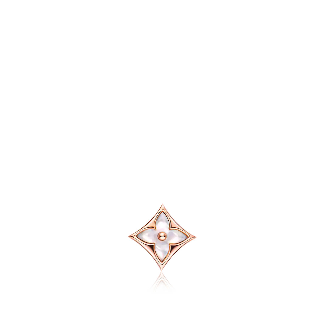[LUCKY LOVE]STAR MOP PINK GOLD EARRINGS