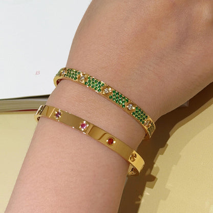 [LUCKY LOVE]2026 RAINBOW LOVE BRACELET 6.1MM  10 DIAMONDS