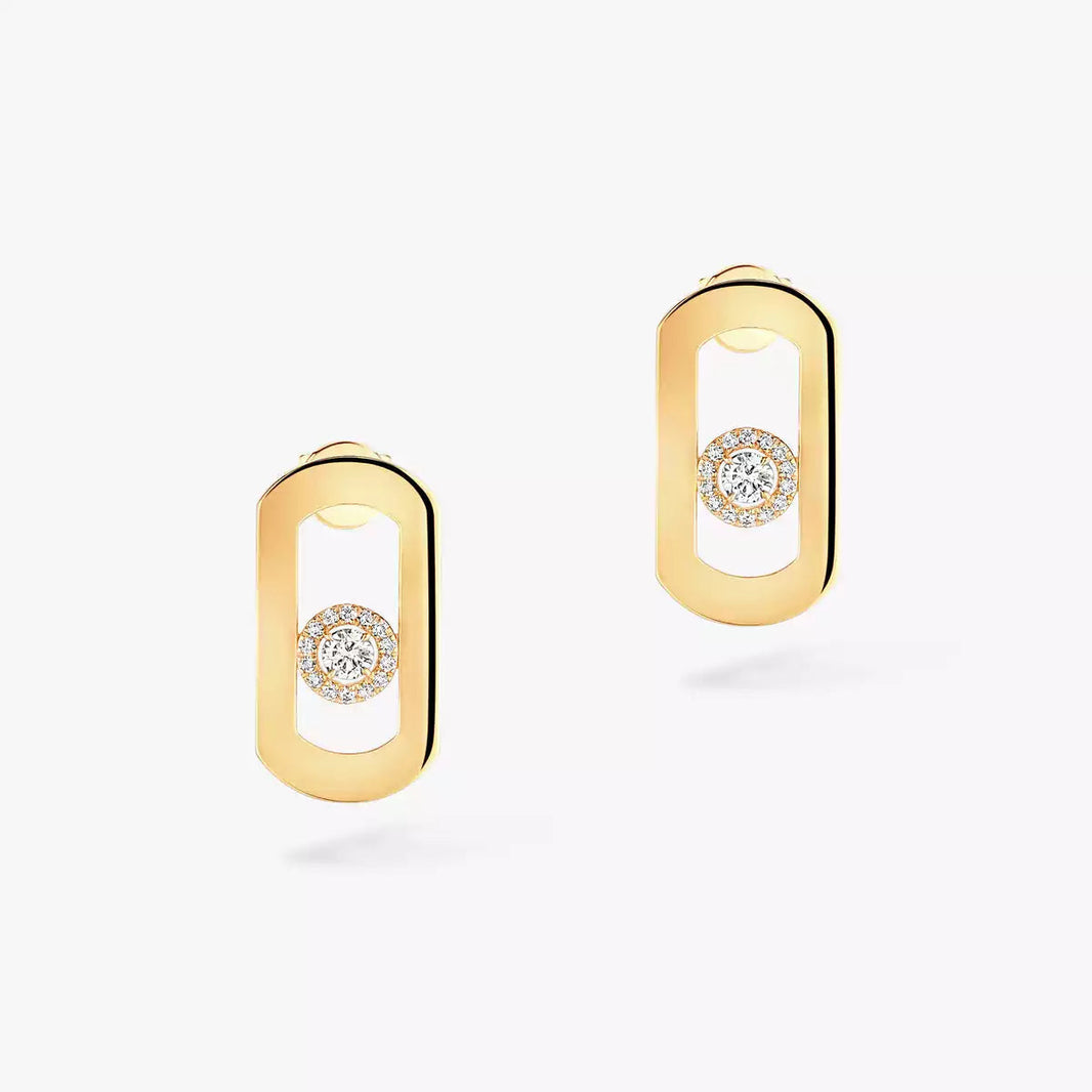[LUCKY LOVE]So Move Diamond Earrings in Yellow Gold