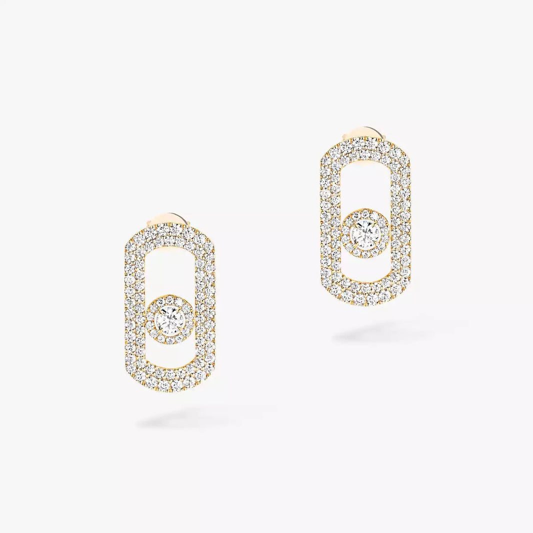 [LUCKY LOVE]So Move Pave_-Set Diamond Earrings in Silver