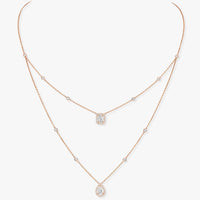 [LUCKY LOVE]MY TWIN 2 ROW DIAMOND NECKLACE