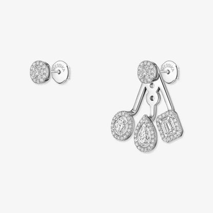 [LUCKY LOVE] My Twin Trio  Diamond Earrings
