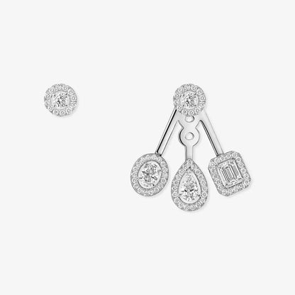 [LUCKY LOVE] My Twin Trio  Diamond Earrings