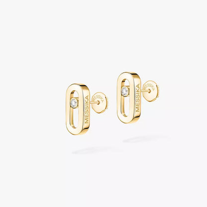 [LUCKY LOVE]Move Uno Diamond Stud Earrings