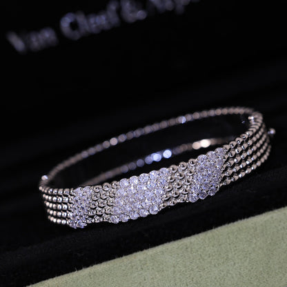 [LUCKY LOVE]Five-row diamond bracelet