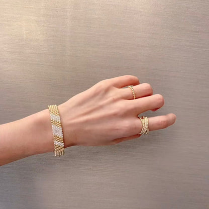 [LUCKY LOVE]Five-row diamond bracelet