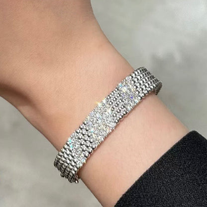 [LUCKY LOVE]Five-row diamond bracelet