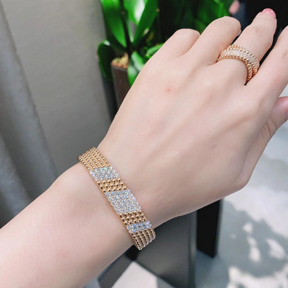 [LUCKY LOVE]Five-row diamond bracelet