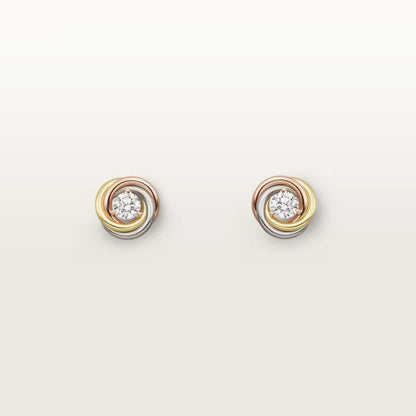 [LUCKY LOVE]TRINITY STUD DIAMOND EARRINGS