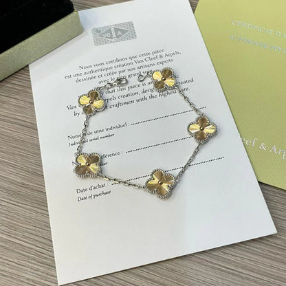 [LUCKY LOVE] CLOVER 5 MOTIF LASER BRACELET COLLECTION