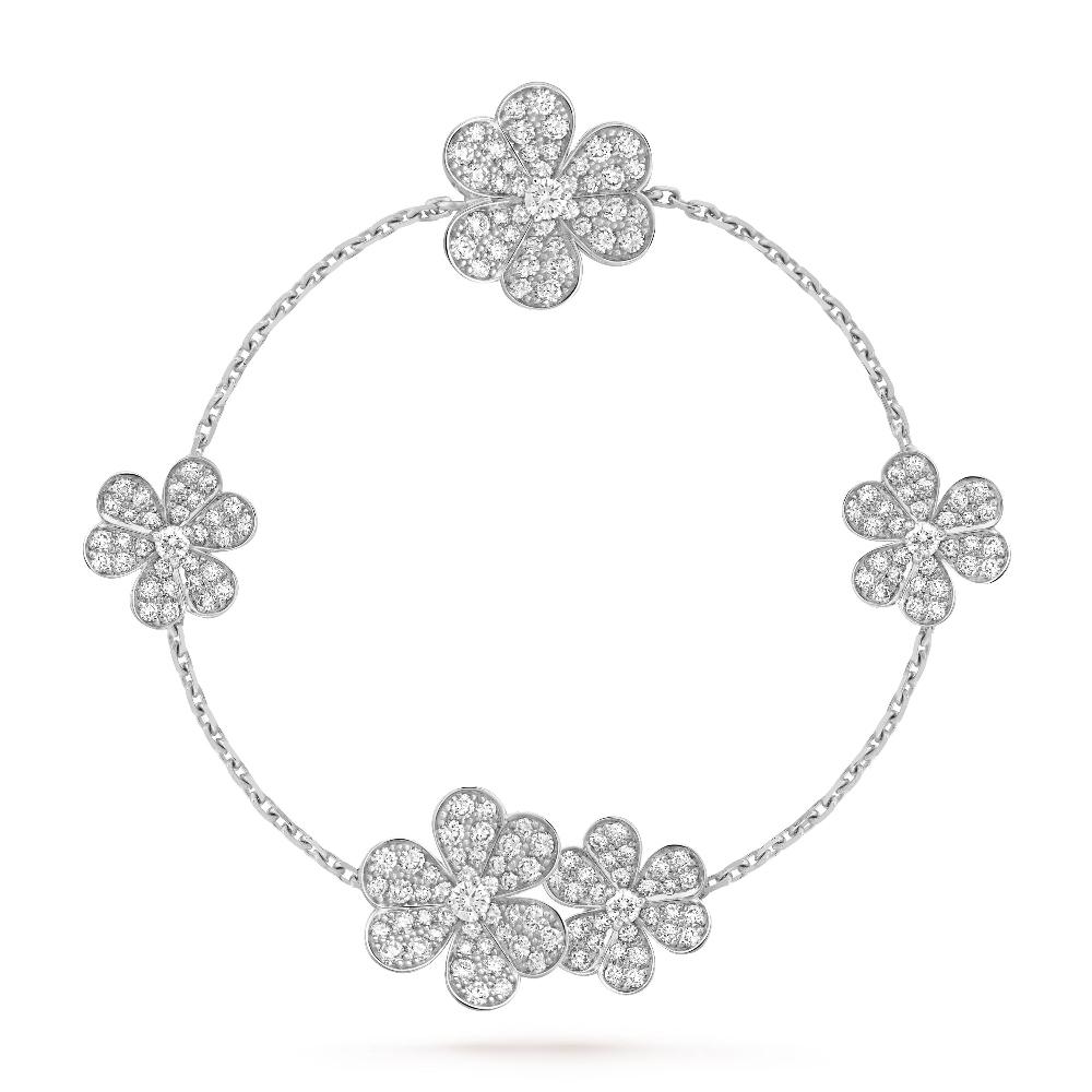 [LUCKY LOVE]FRIVOLE SILVER 5 FLOWERS BRACELET