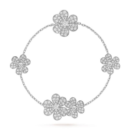 [LUCKY LOVE]FRIVOLE SILVER 5 FLOWERS BRACELET