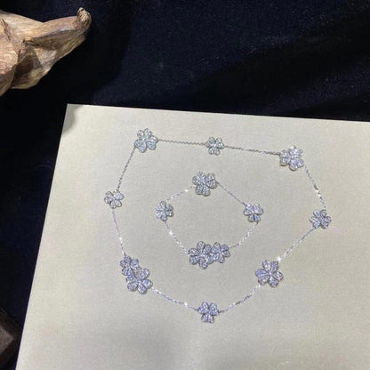 [LUCKY LOVE]FRIVOLE SILVER 5 FLOWERS BRACELET