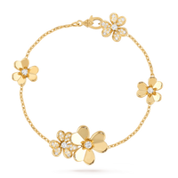 [LUCKY LOVE]FRIVOLE GOLD 5 FLOWERS BRACELET