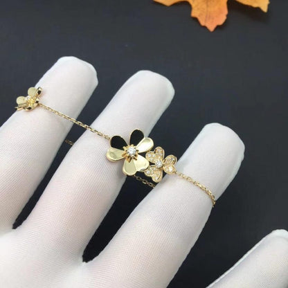[LUCKY LOVE]FRIVOLE GOLD 5 FLOWERS BRACELET