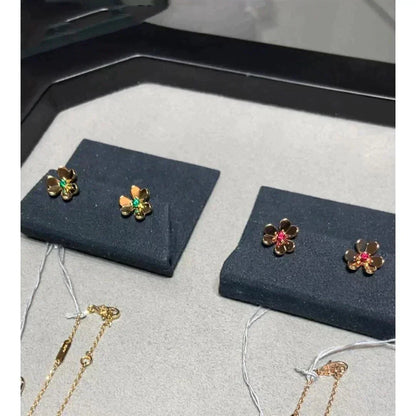 [LUCKY LOVE]FRIVOLE  FLOWER PINK EARRINGS