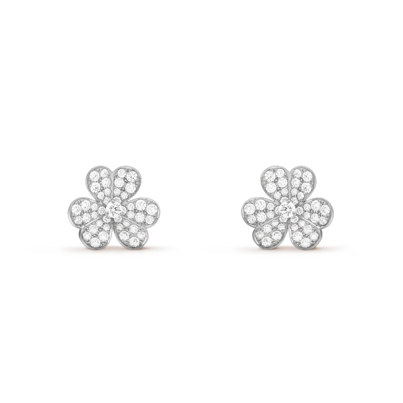 [LUCKY LOVE]FRIVOLE SILVER FLOWER DIAMOND EARRINGS