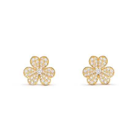 [LUCKY LOVE]FRIVOLE GOLD FLOWER DIAMOND EARRINGS