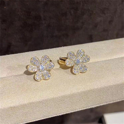 [LUCKY LOVE]FRIVOLE GOLD FLOWER DIAMOND EARRINGS