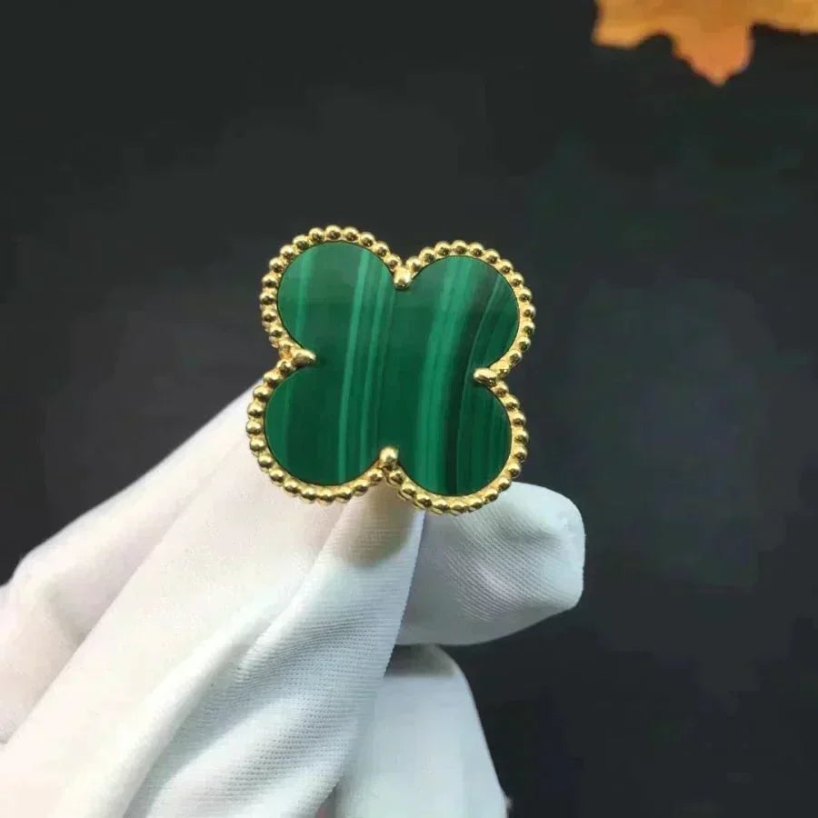 [LUCKY LOVE]CLOVER MALACHITE RING