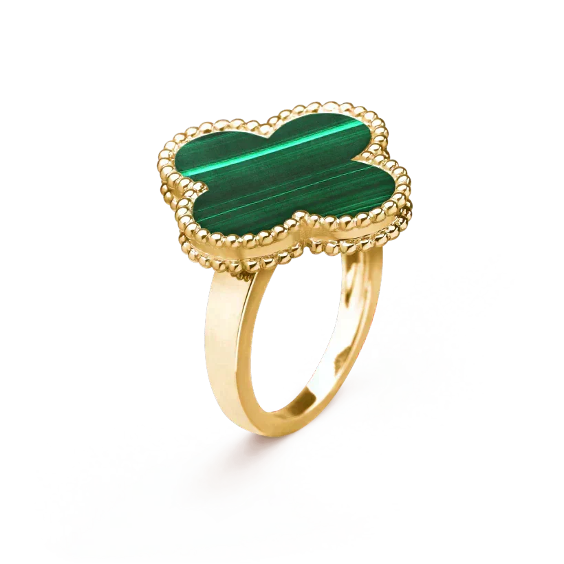 [LUCKY LOVE]CLOVER MALACHITE RING