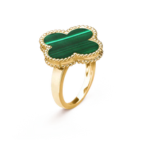 [LUCKY LOVE]CLOVER MALACHITE RING