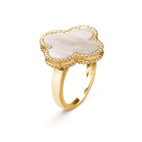[LUCKY LOVE]CLOVER WHITE MOP RING