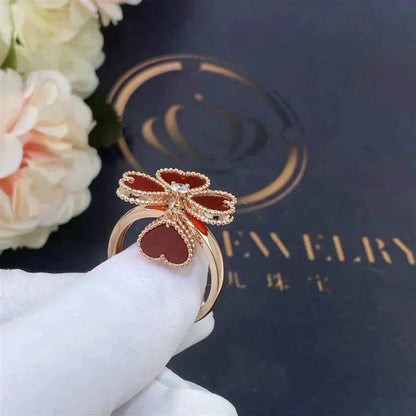 [LUCKY LOVE]SWEET CLOVER CARNELIAN RING
