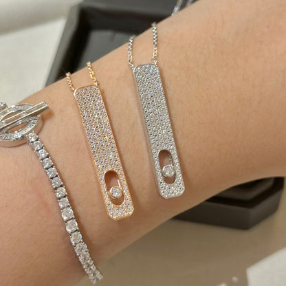 [LUCKY LOVE]MY FIRST DIAMOND PAVED NECKLACE