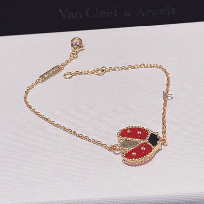[LUCKY LOVE]LUCKY SPRING 1 MOTIF PINK GOLD BRACELET
