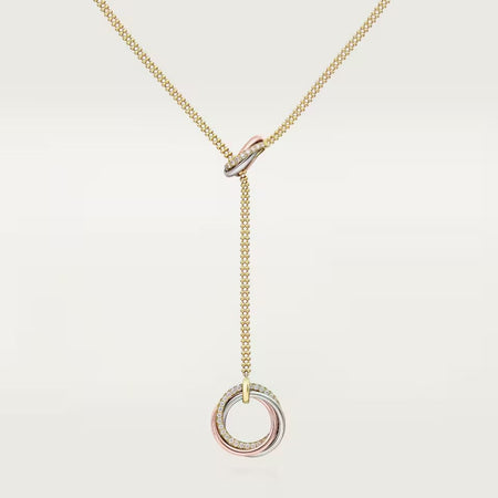 [LUCKY LOVE]TRINITY DIAMONDS NECKLACE
